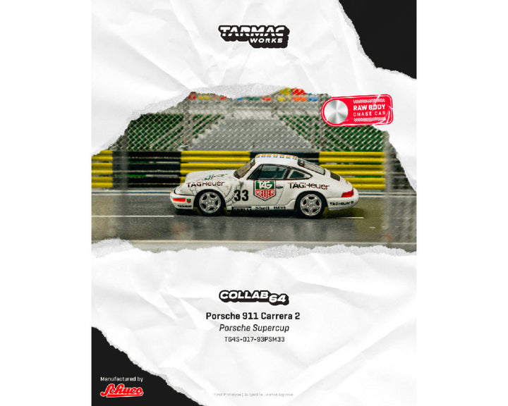 [Preorder] Tarmac Works 1:64 Porsche 911 Carrera 2 Porsche Supercup 1993 Monaco Winner – Collab64 T64S-017-93PSM33