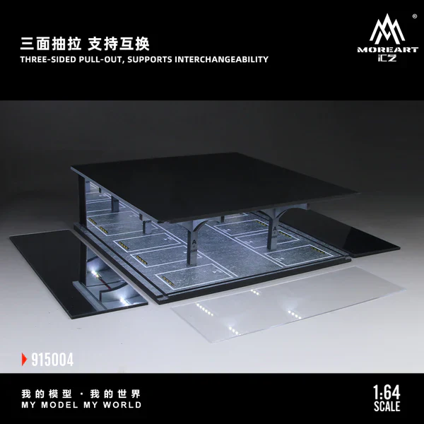 MoreArt 1:64 Underground Parking Garage Lighted Assembly Scene MO915004