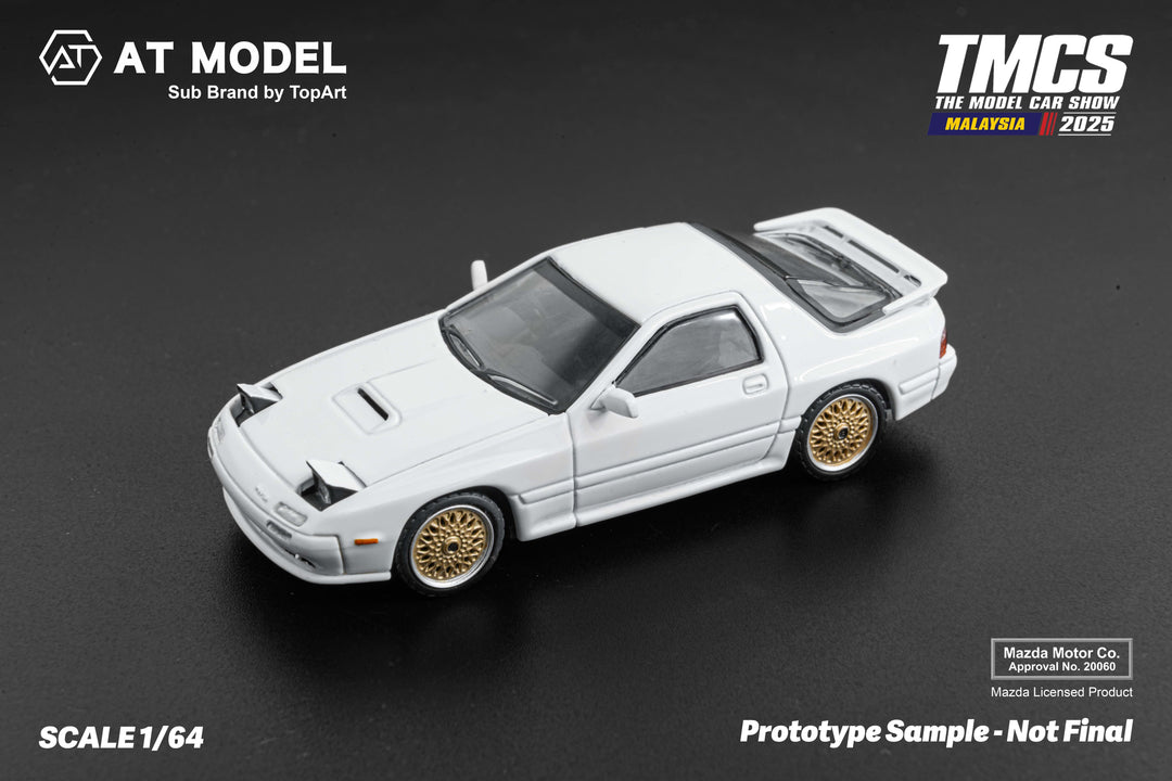 [Preorder] AT Model 1:64 Mazda RX7 FC3S infinity - White Gold Wheel