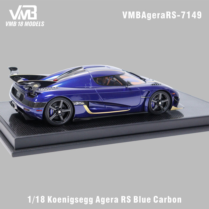 VMB 1:18 Koenigsegg Agera RS Blue Carbon and Agera Draken Black Carbon (2 Colours) VMBAgeraRS-7149
