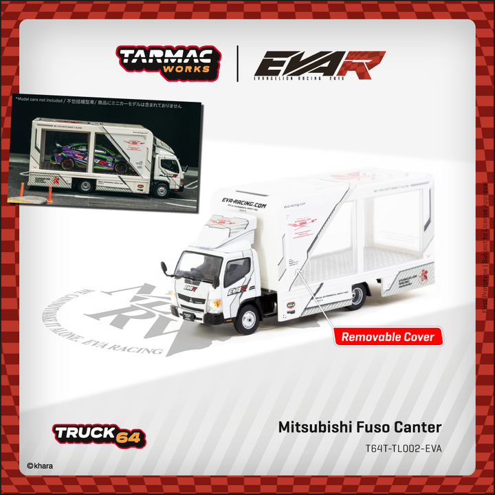 [Preorder] Tarmac Works 1:64 Mitsubishi Fuso Canter EVA Racing T64T-TL002-EVA