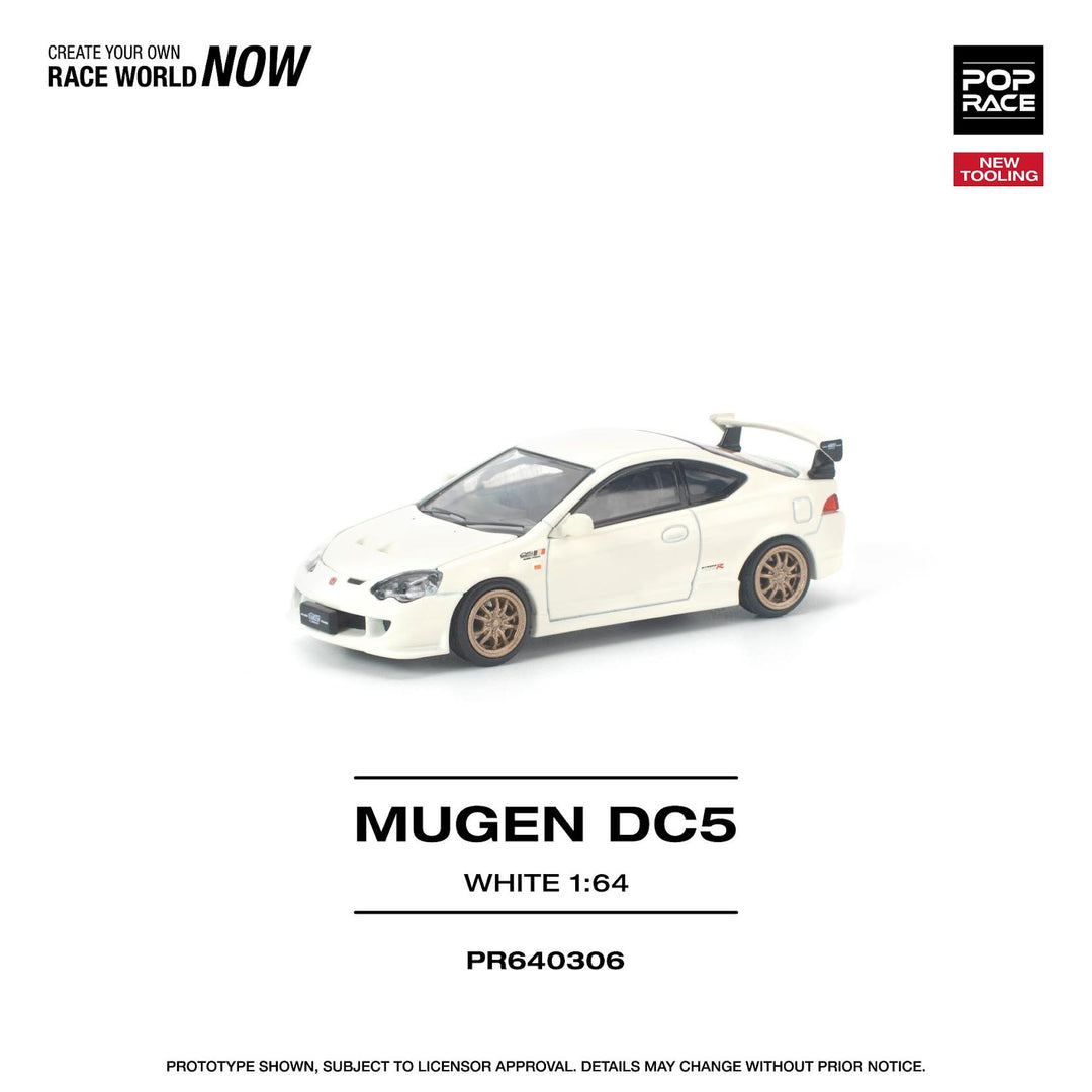 [Preorder] POPRACE 1:64 HONDA DC5 MUGEN WHITE NEW TOOLING PR640306