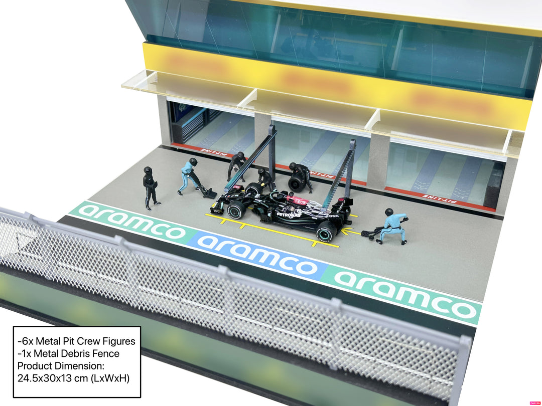[Preorder] American Diorama 1:64 Grand Prix Paddock Diorama - Team Black  AD-2448MJ