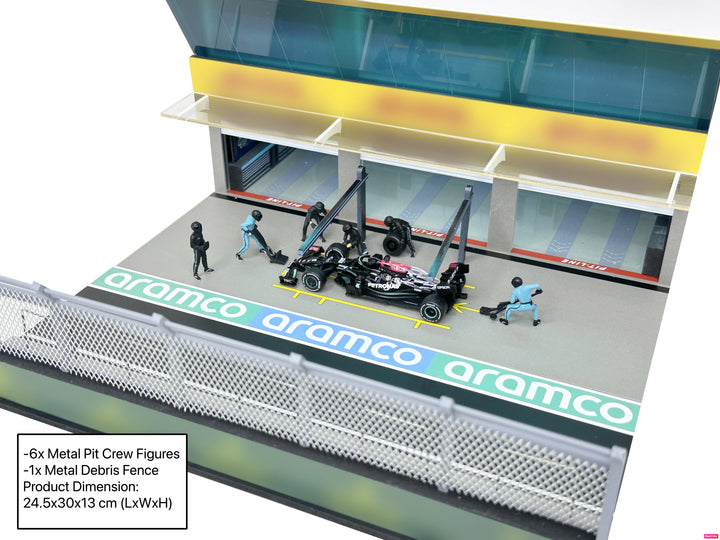 [Preorder] American Diorama 1:64 Grand Prix Paddock Diorama - Team Black  AD-2448MJ