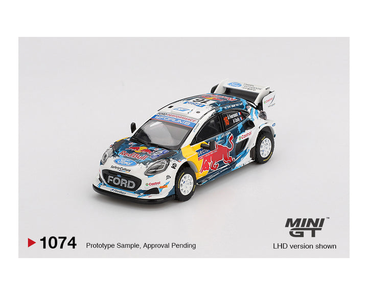 [Preorder] MINIGT 1:64 Ford Puma Rally1 #16 M-Sport Ford WRT 2024 Rally Finland 3rd Place – White MGT01074-BL