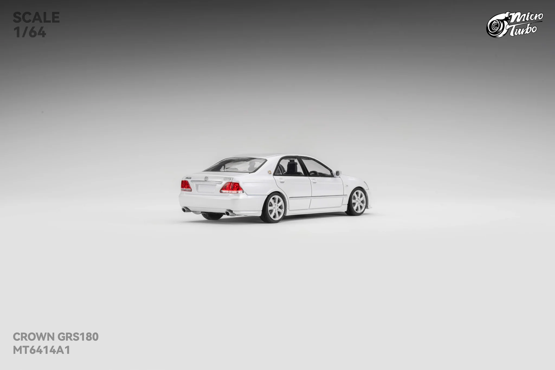 [Preorder] Microturbo 1:64 Custom Toyota Crown S184 - Metallic White MT6414A1