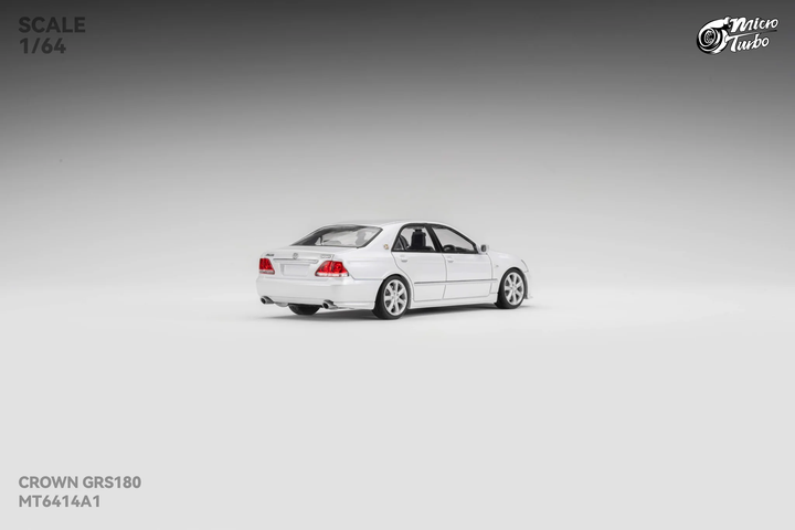[Preorder] Microturbo 1:64 Custom Toyota Crown S184 - Metallic White MT6414A1