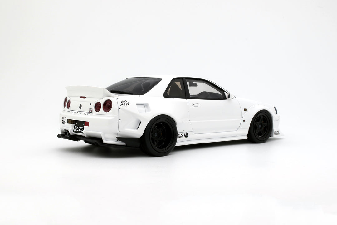 [Preorder] OttO 1:18 NISSAN SKYLINE GT-R (BNR34) BY KRC PEARL WHITE QX1 2019 OT1135