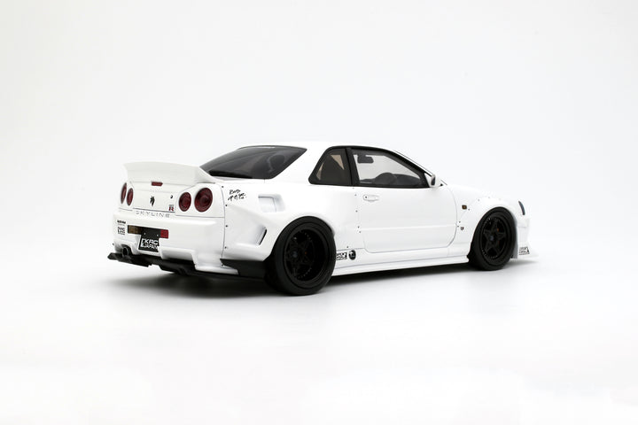 [Preorder] OttO 1:18 NISSAN SKYLINE GT-R (BNR34) BY KRC PEARL WHITE QX1 2019 OT1135