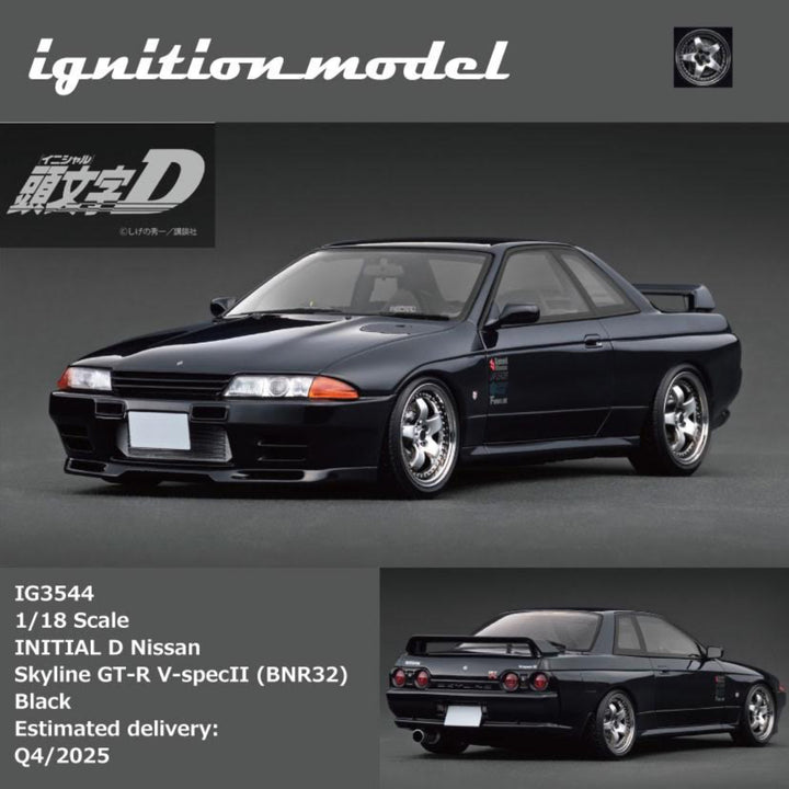 [Preorder] Ignition Model 1:18 INITIAL D Nissan Skyline GT-R V-SpecII (BNR32) Black IG3544