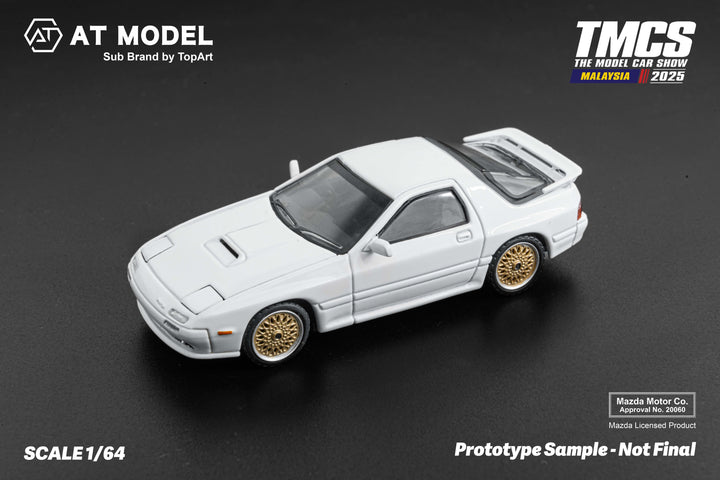 [Preorder] AT Model 1:64 Mazda RX7 FC3S infinity - White Gold Wheel