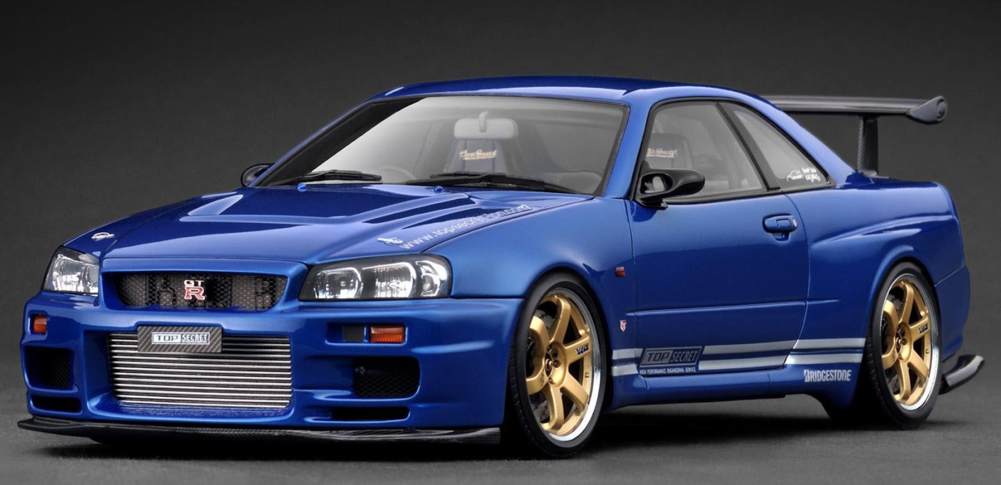 イグニッションモデル 1/18 TOPSECRET BNR34GT-R Preorder] Ignition Model 1:18 TOP SECRET 34GT-R (BNR34) Blue