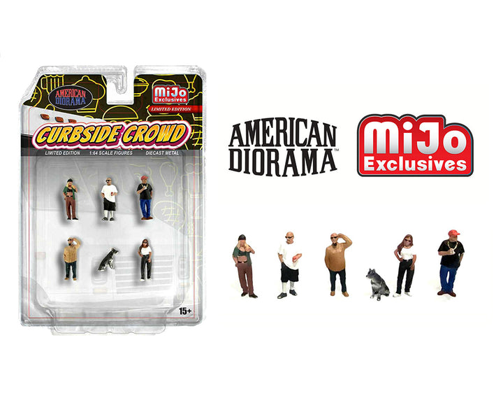 American Diorama 1:64 Figures Curbside Crowd Figures Set – MiJo Exclusive AD-2429MJ
