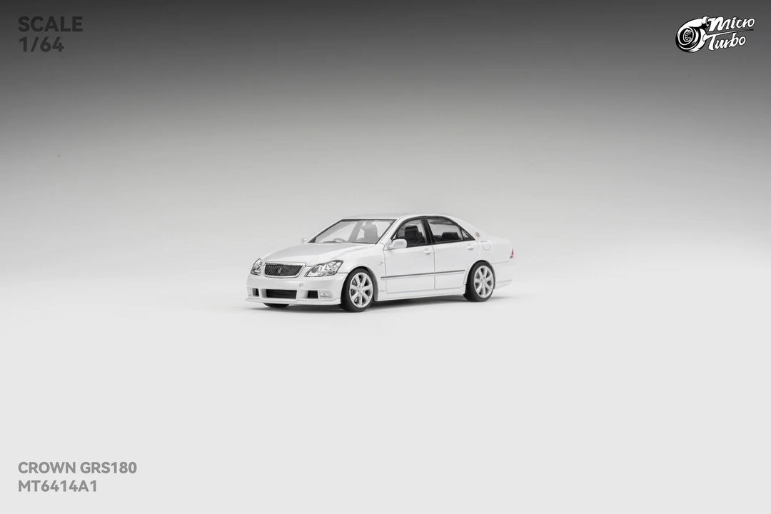 [Preorder] Microturbo 1:64 Custom Toyota Crown S184 - Metallic White MT6414A1