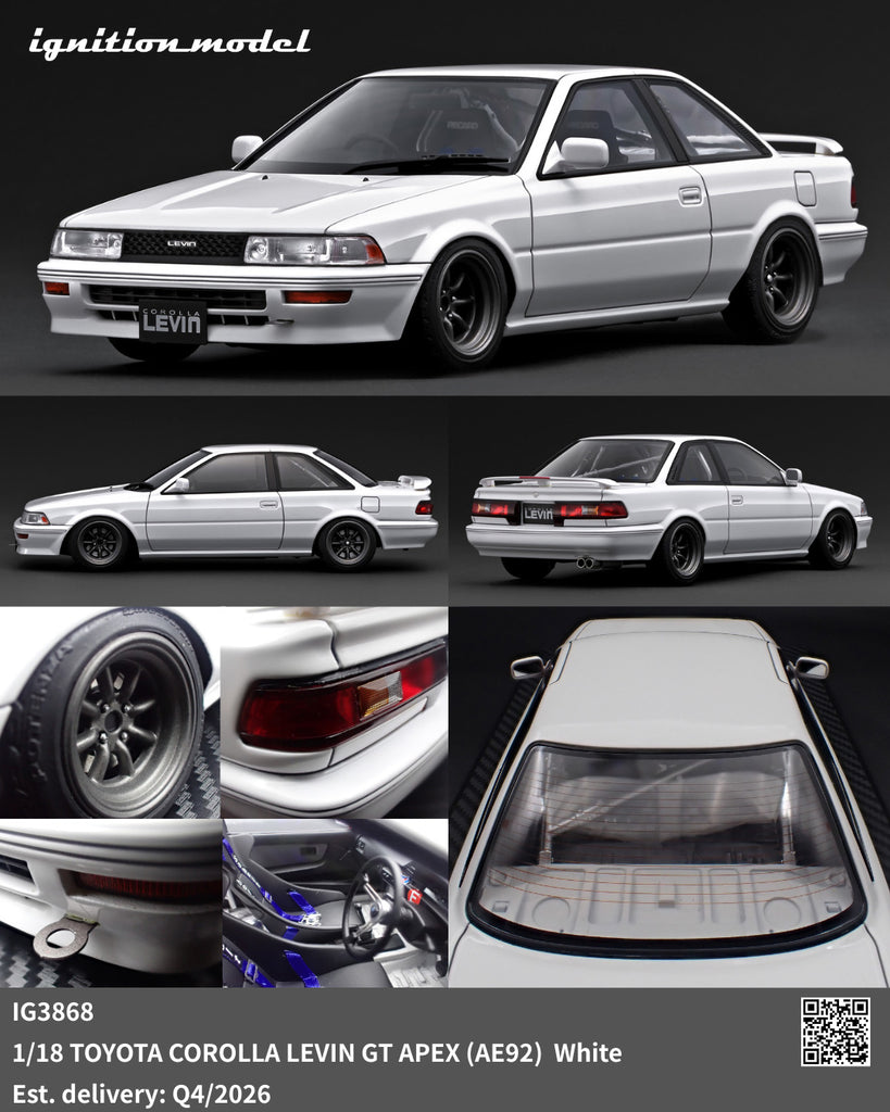 ignitionmodel　1/18　トヨタ　カローラ　レビン　GT-Apex Preorder] Ignition Model 1:18 TOYOTA COROLLA LEVIN GT APEX (AE92