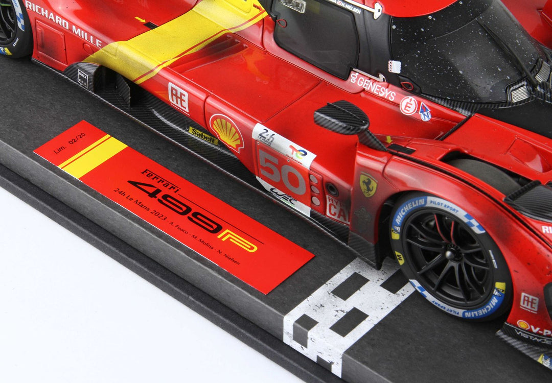 [Preorder] BBR 1:18 Ferrari 499 Le Mans Car N. 50 2023 End Of Race Limited Edition P18236DIRTY