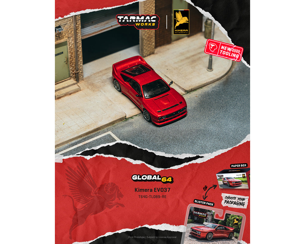 [Preorder] Tarmac Works 1:64 Kimera EVO37 – Red – Global64 T64G-TL089-RE-B