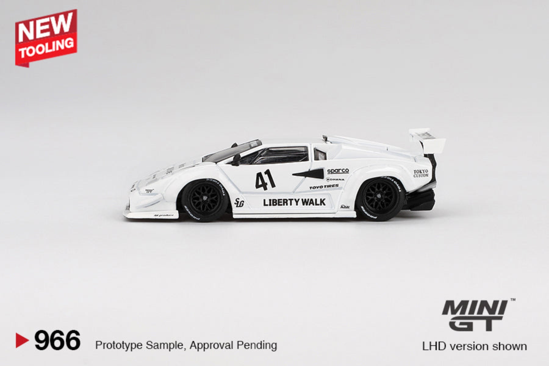 LB-Works 1:64 スポーツカー ホワイト MINIGT 1:64 Lamborghini Countach LB-WORKS White 2024 MGT00966