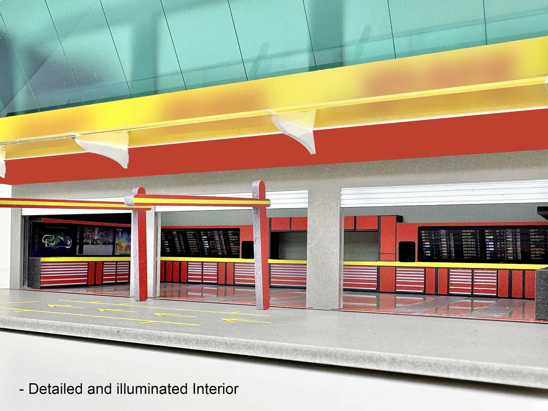 [Preorder] American Diorama 1:64 Grand Prix Paddock Diorama - Team Red AD-2447MJ