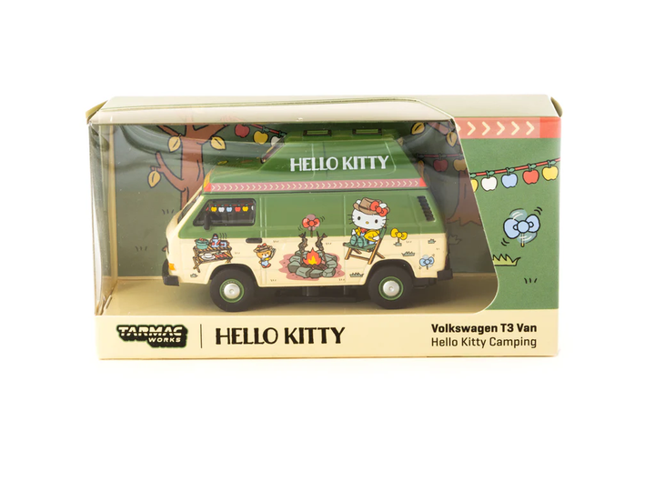 Tarmac Works 1:64 Volkswagen T3 Van Hello Kitty Camping T64S-001-HK