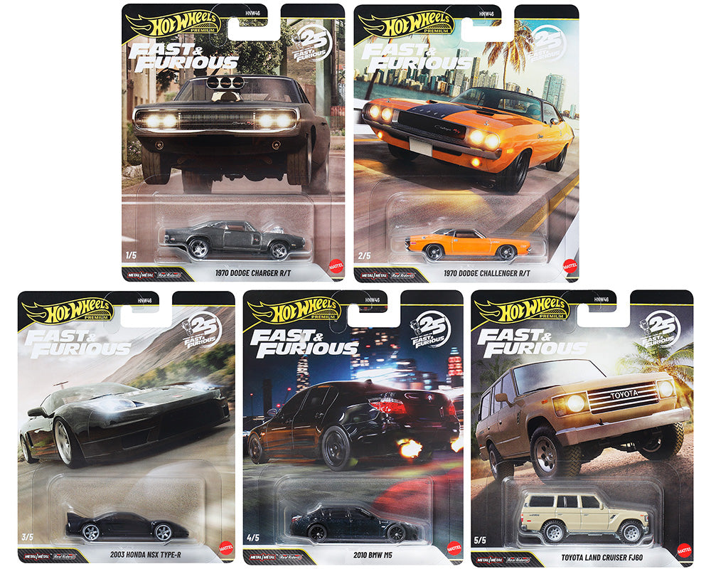 Hot Wheels 1:64 Fast &amp; Furious 25Th Anniversary Premium 2026 Q Assortment Set of 10 HNW46-956Q