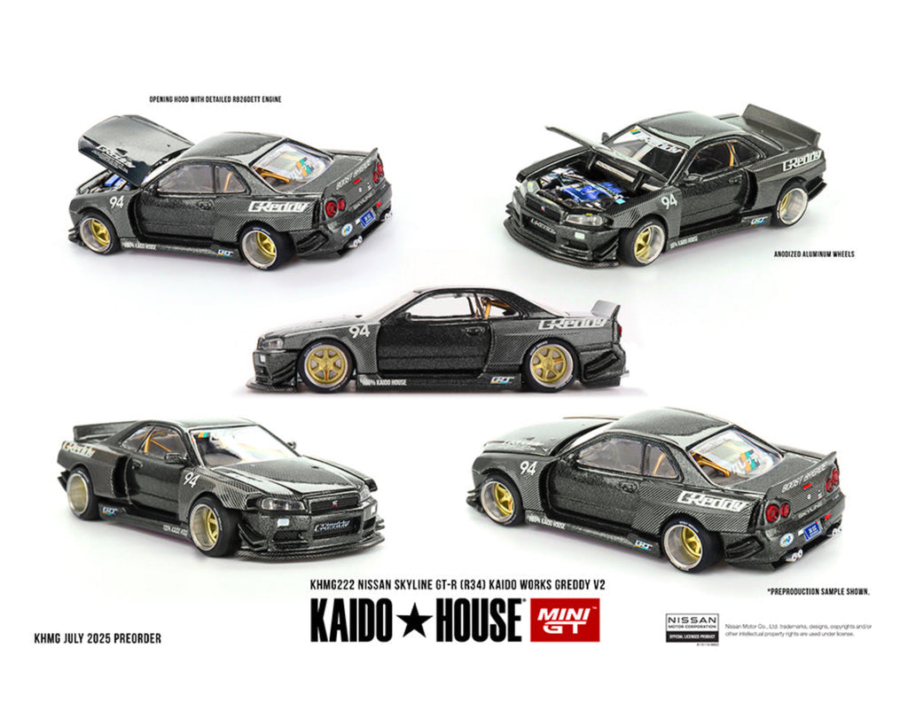 Mini GT KAIDO HOUSE LTD EDN 日産 GTR34 限定 Kaido House LTD EDN Nissan Skyline GT-R R34 Katsura Orange