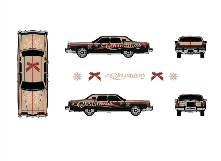 Turning Crush 1:64 1979 Lincoln Continental Town Car Christmas themed limited edition