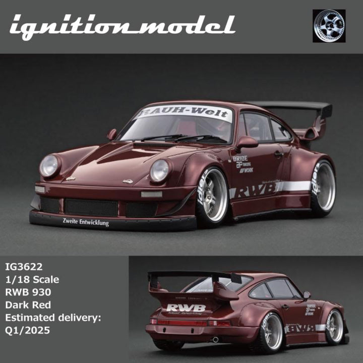 [Preorder] Ignition Model 1:18 Porsche RWB 930 Dark Red IG3622