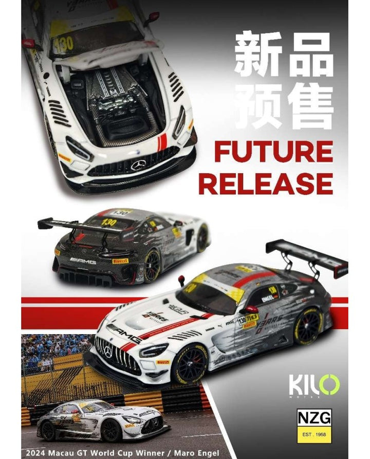 KILO works 1:64 Mercedes Benz AMG GT3 FIA GT Silver 