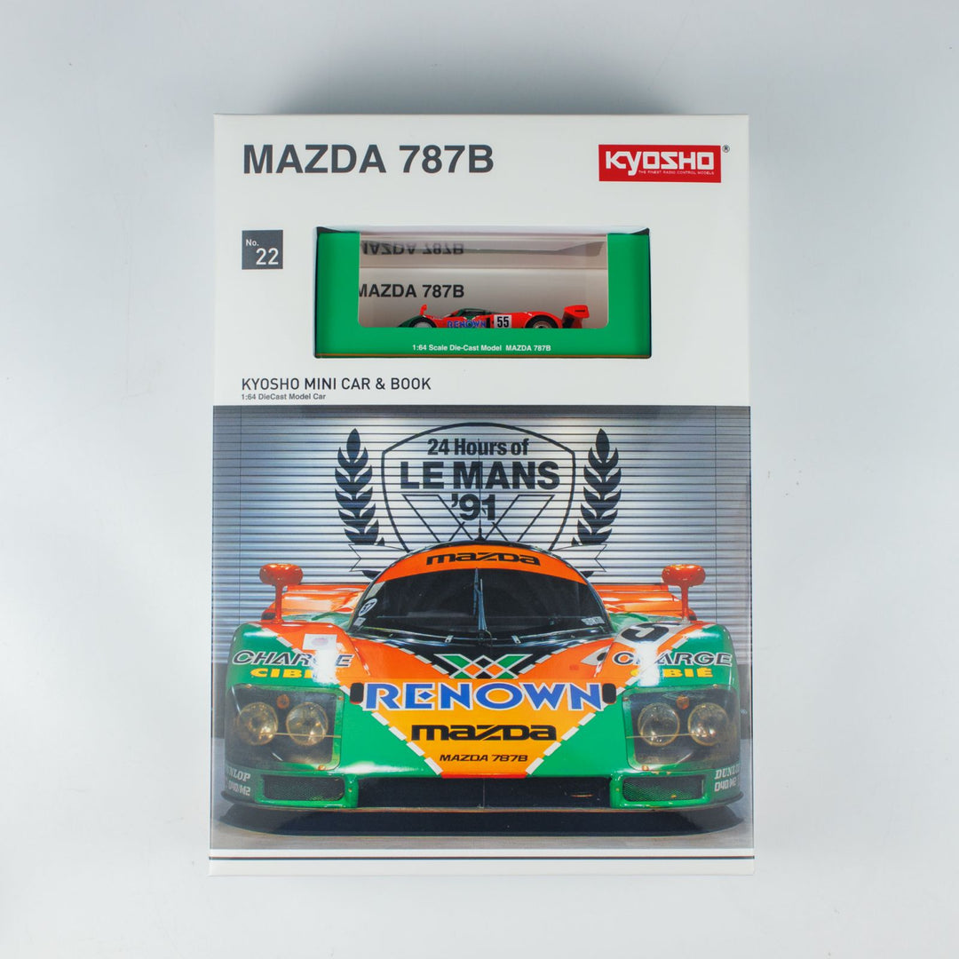 Kyosho 1:64 Mini Car &amp; Book Mazda 787B (NO.55) K07033B1-CL (Chinese Version) K07033B1-CL