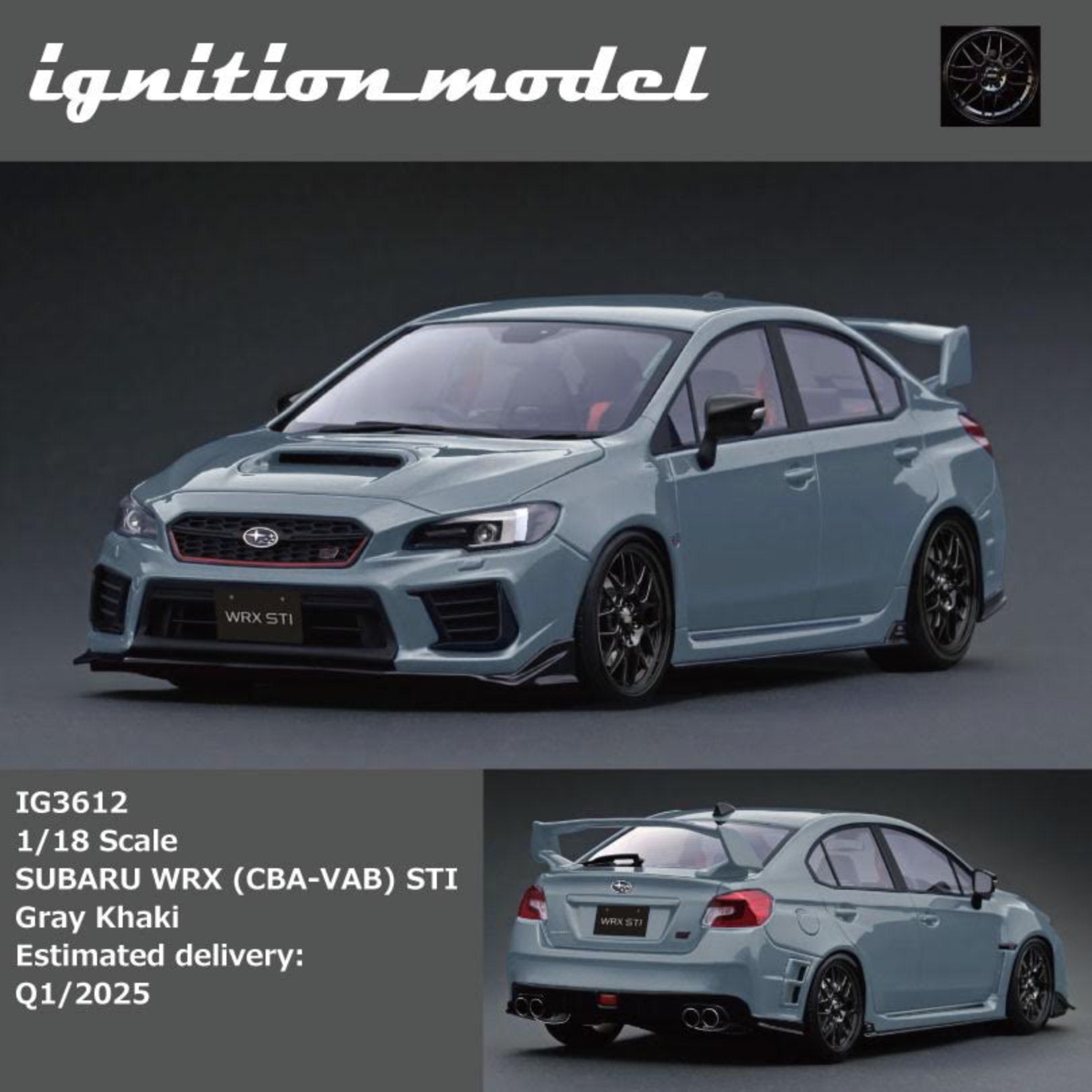 Preorder] Ignition Model 1:18 SUBARU WRX (CBA-VAB) STI Gray Khaki – Horizon  Diecast