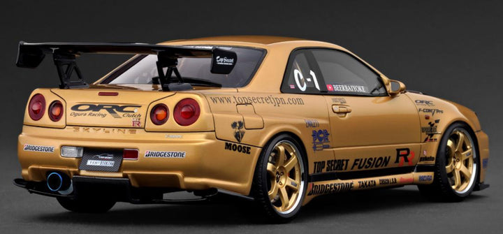 [Preorder] Ignition Model 1:18 TOP SECRET 34GT-R (BNR34) Gold IG3847