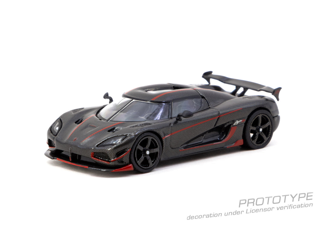 [Preorder] Tarmac Works 1:64 Koenigsegg Agera RS Black Carbon Fiber / Red Accents T64G-TL005-BCF