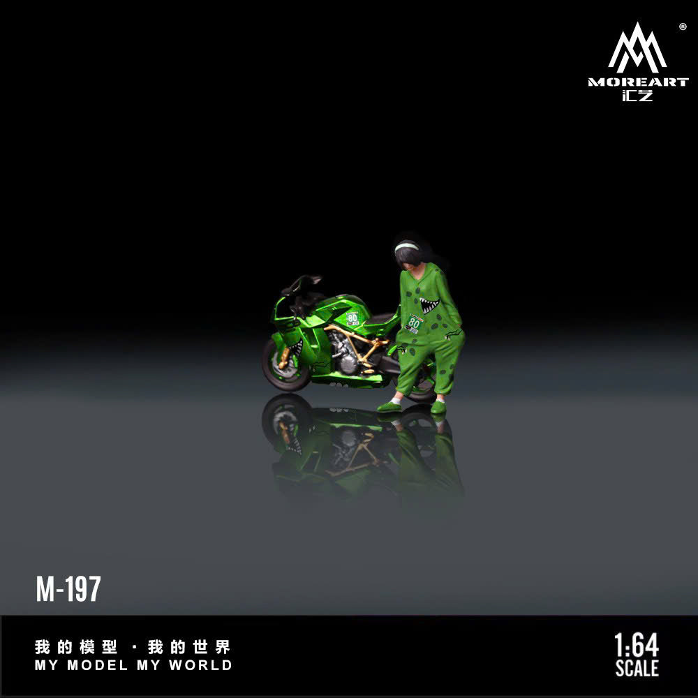MoreArt 1:64 KTM1190 GREEN TYRANNOSAURUS MOTORCYCLE MO222197
