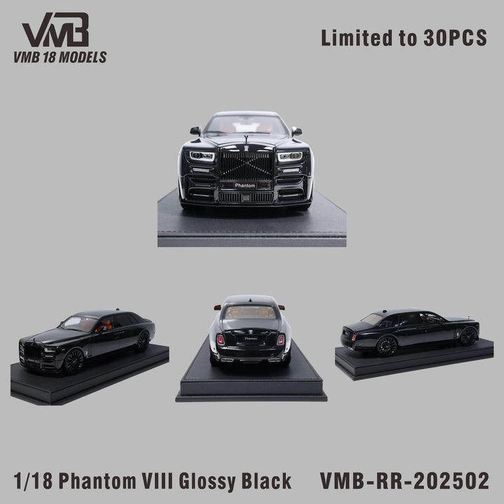 [Preorder] VMB 1:18 Rolls-Royce Phantom Vlll -  Black VMB-RR-202502
