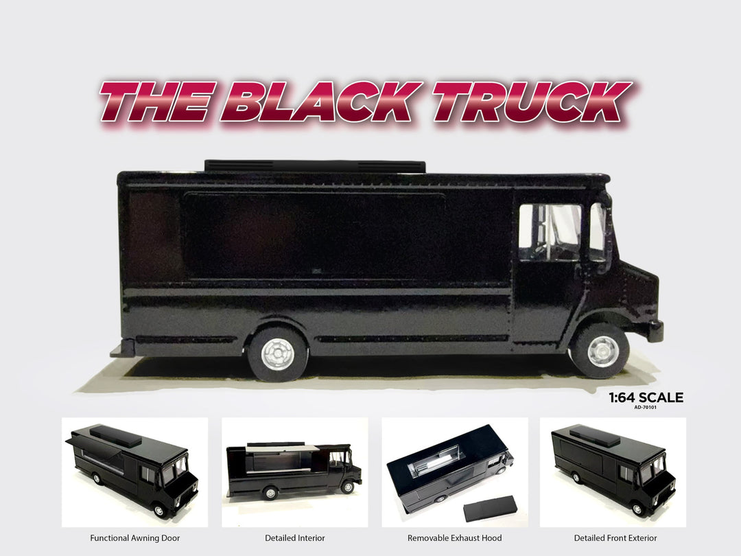 [Preorder] American Diorama 1:64 Food Truck series – The Black Truck AD-70201