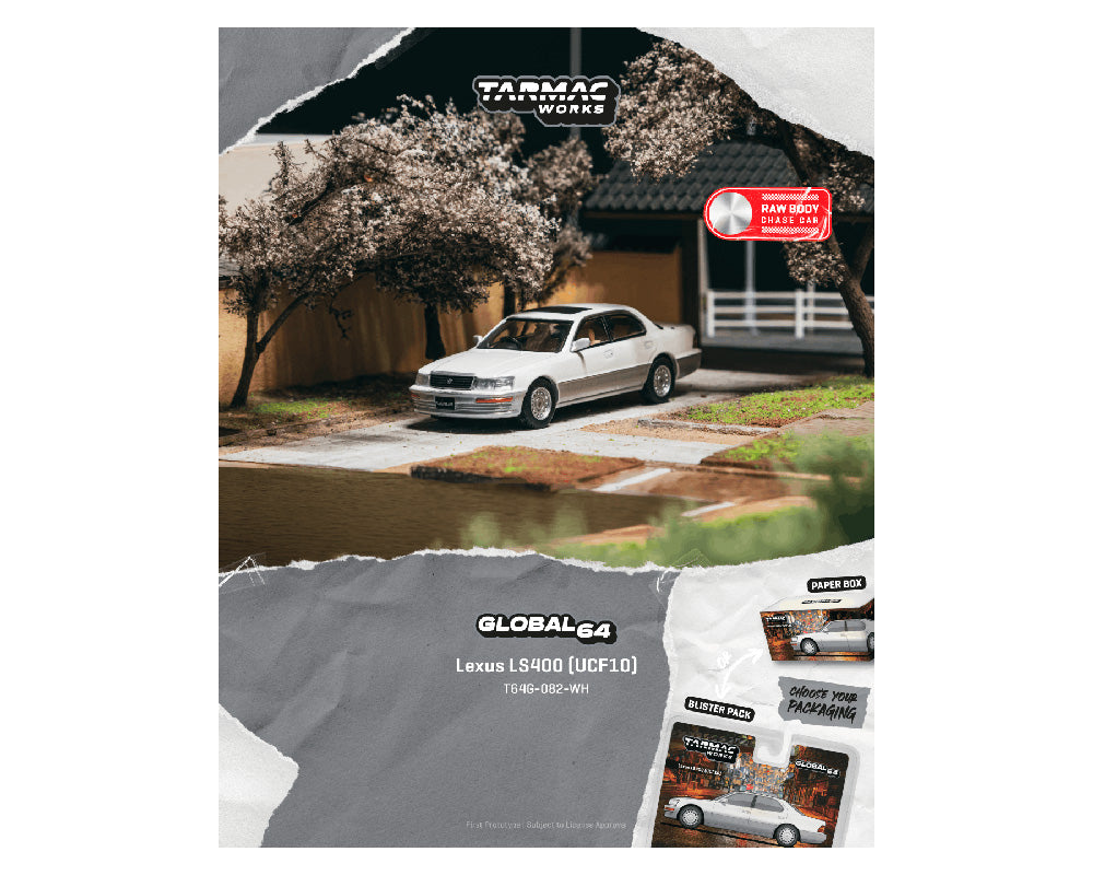 Preorder] Tarmac Works 1:64 Lexus LS400 (UCF10) – Pearl White T64G