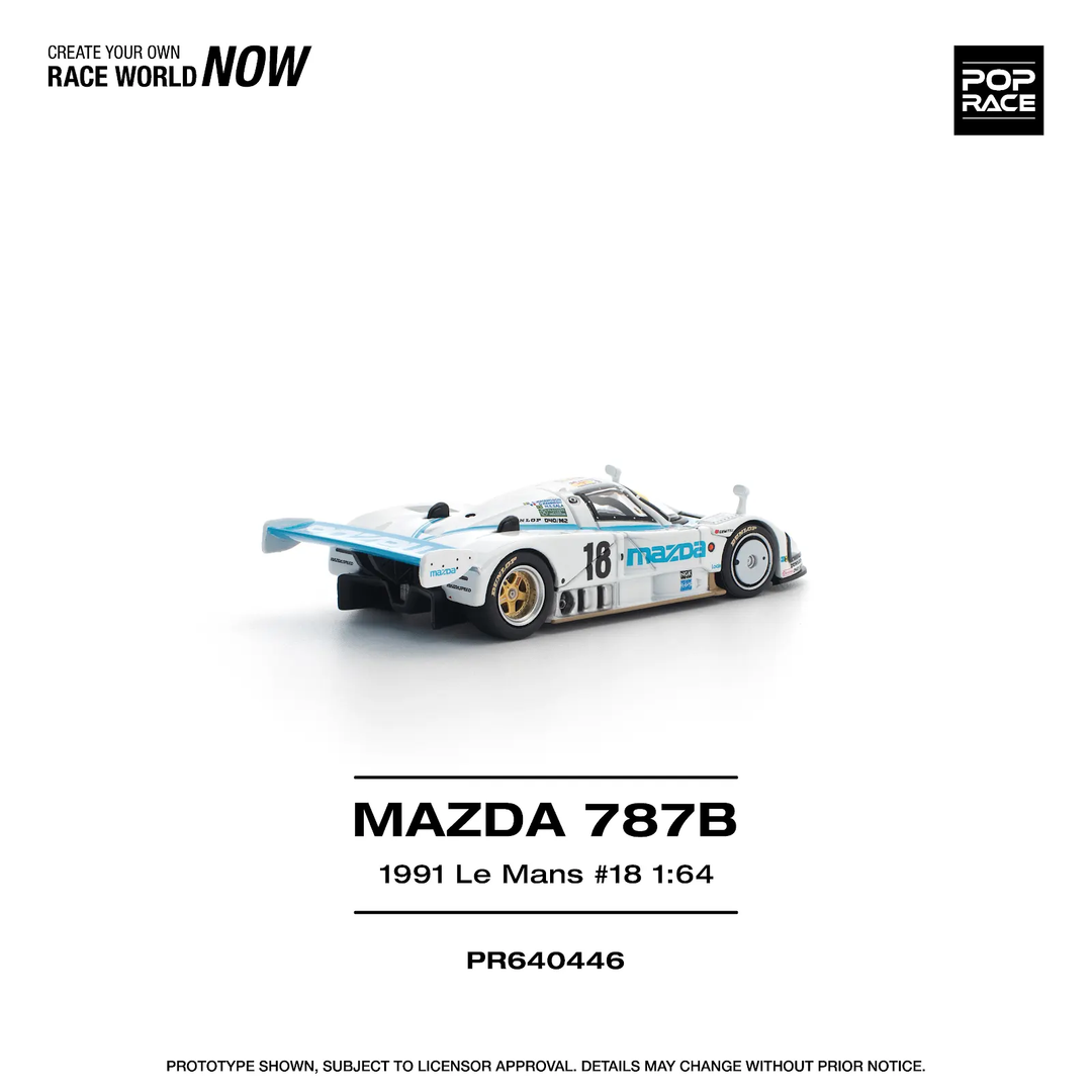 [Preorder] POPRACE 1:64 MAZDA 787B 1991 LE MANS 24HRS #18 PR640446