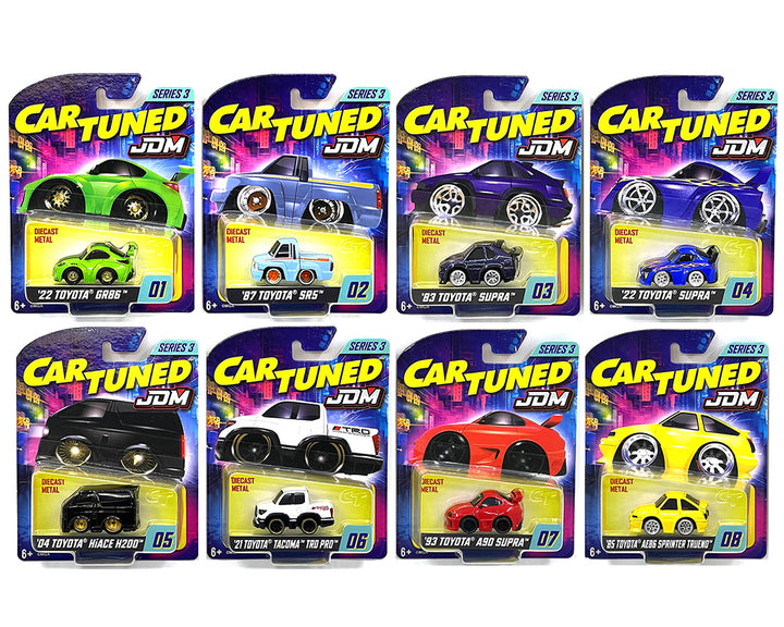 CarTuned 1:64 Premier Series 3 JDM Tuners Toyota Assort of 8 558675-XX2