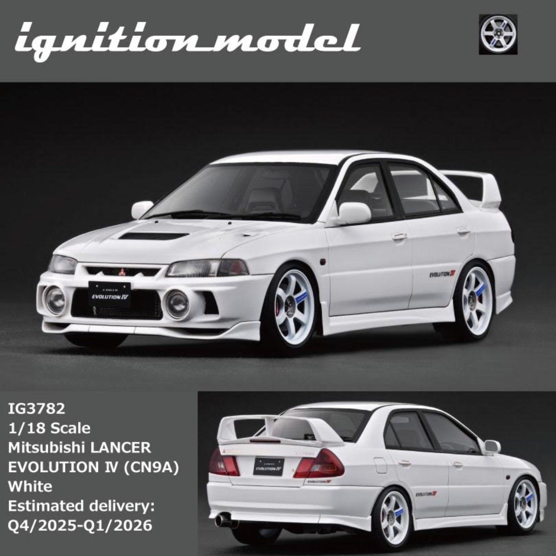 Ignition Model 1:18 Mitsubishi LANCER EVOLUTION Ⅳ (CN9A) White