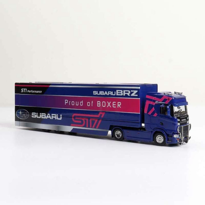 [Preorder] Kengfai &amp; MAXWELL 1:64 Scania S730 V8 Double-Deck Enclosed Wing-Body Transporter (2 Versions)