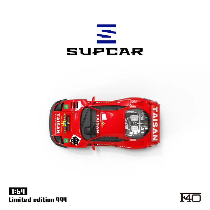 [Online Only] SUPCAR 1:64 Ferrari F40 Racing Livery #40 SC64035