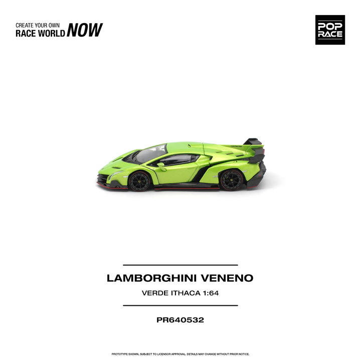 [Preorder] POPRACE 1:64 LAMBORGHINI VENENO VERDE ITHACA PR640532