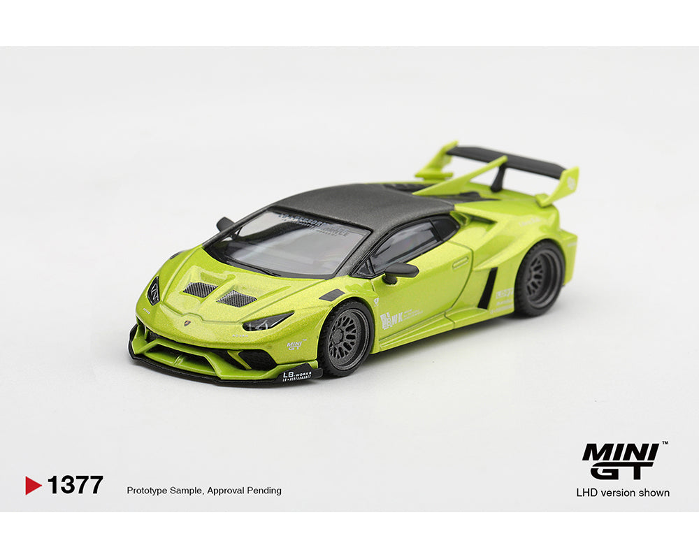 [Preorder] Mini GT 1:64 Lamborghini Huracán LB★WORKS Lime Metallic – Limited Edition MGT01377-BL