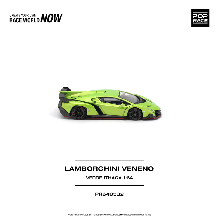 [Preorder] POPRACE 1:64 LAMBORGHINI VENENO VERDE ITHACA PR640532