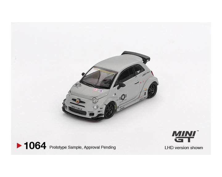 [Preorder] MINIGT 1:64 Abarth 595 LB-WORKS x Abas Works Fighters – Matte Grey MGT01064-BL