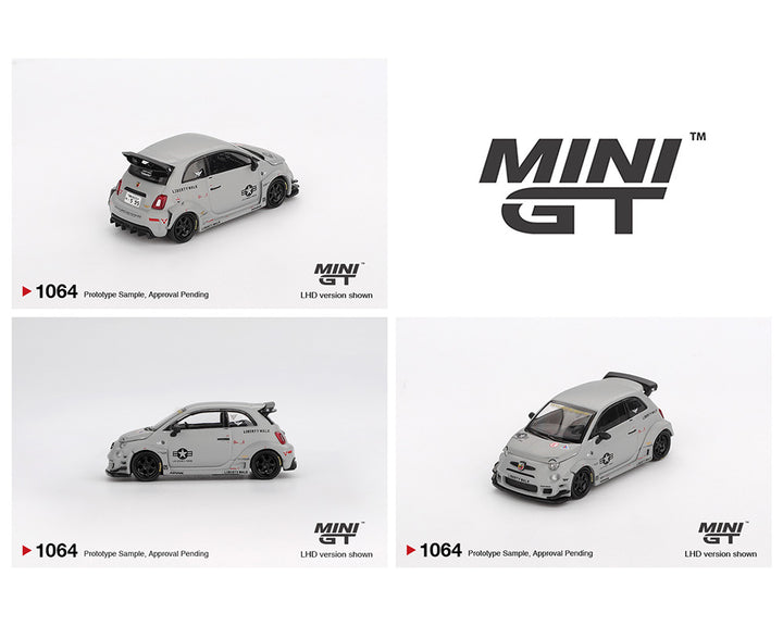[Preorder] MINIGT 1:64 Abarth 595 LB-WORKS x Abas Works Fighters – Matte Grey MGT01064-BL