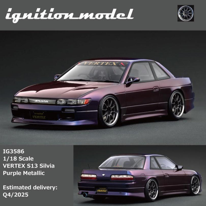 [Preorder] Ignition Model 1:18 VERTEX S13 Silvia Purple Metallic IG3586