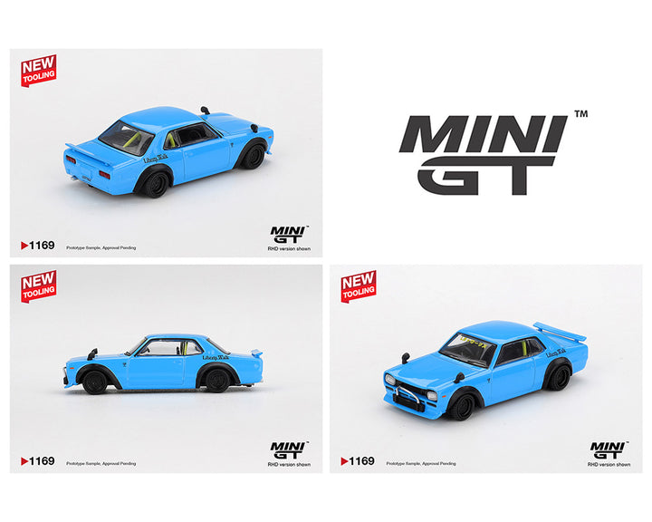 [Preorder] Mini GT 1:64 Nissan LB Works HAKOSUKA – Baby Blue MGT01169-BL