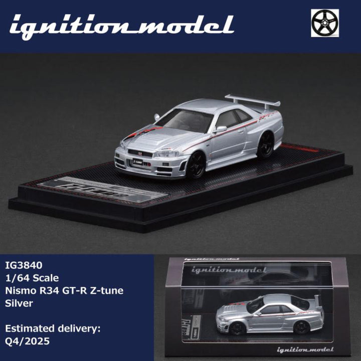 [Preorder] Ignition Model 1:64 Nissan Nismo R34 GT-R Z-tune Silver IG3840